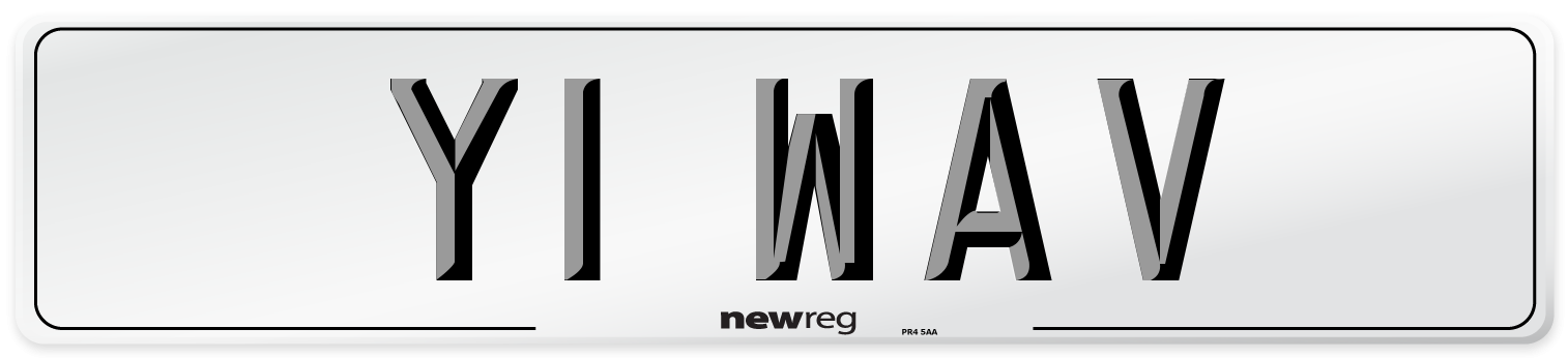 Y1 WAV Number Plate from New Reg